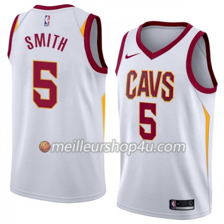 Maillot Basket Homme Cleveland Cavaliers JR Smith 5 Nike 2017-18 Blanc Swingman